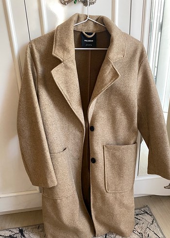 Pull and Bear Bej Uzun Kaban
