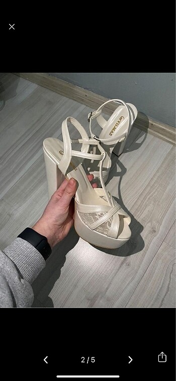 35 Beden beyaz Renk Gelinlik ayakkabısı