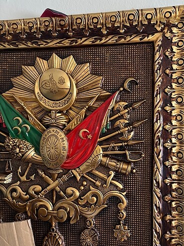  Beden altın Renk Osmanlı tuğrası varaklı tablo
