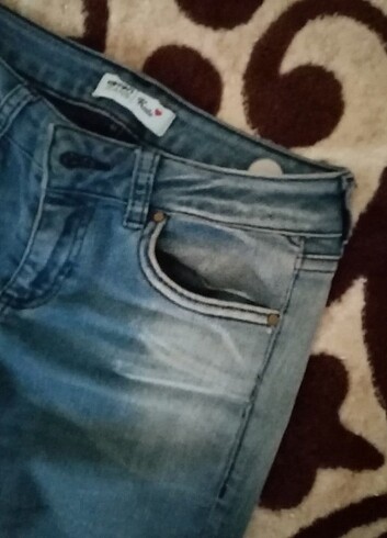26 Beden mavi Renk Koton düşük bel pantolon