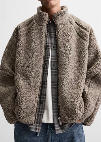 Zara x All Caps Studio Suni Yünlü Ceket - Görsel 9