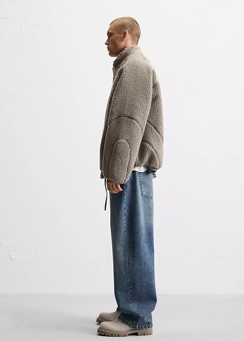 Zara x All Caps Studio Suni Yünlü Ceket - Görsel 7