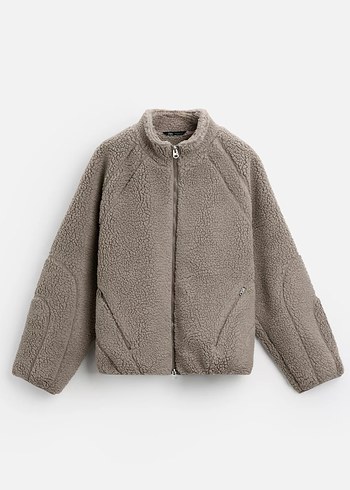 Zara x All Caps Studio Suni Yünlü Ceket - Görsel 8