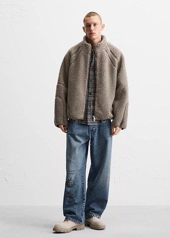 Zara x All Caps Studio Suni Yünlü Ceket - Görsel 5