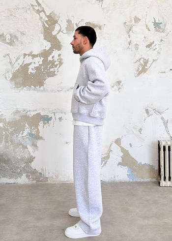 Gri Oversize Sweatshirt - Görsel 6