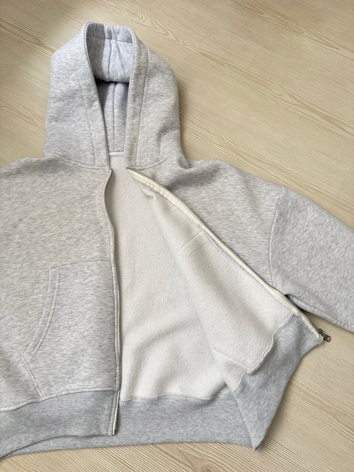 Gri Oversize Sweatshirt - Görsel 4