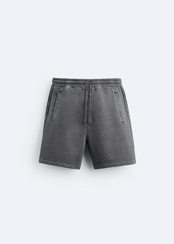 Zara Soluk Efektli Fit Bermuda - Görsel 4