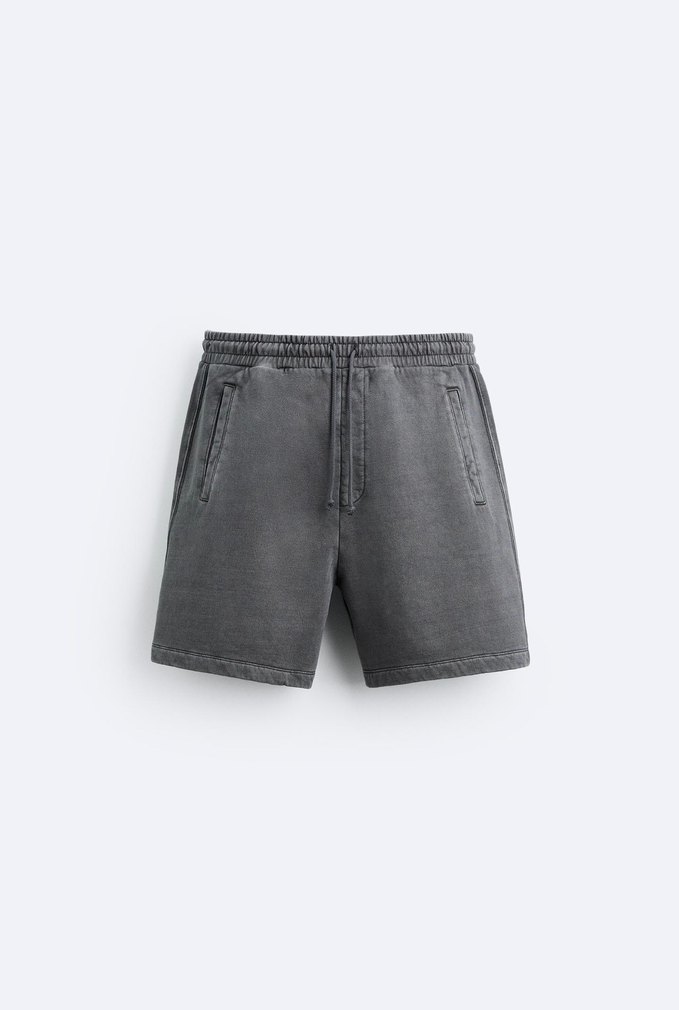 Zara Soluk Efektli Fit Bermuda - Görsel 4