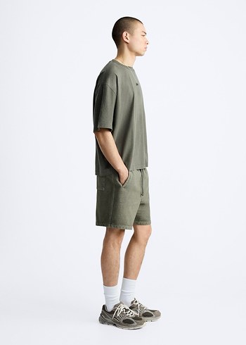 Zara Soluk Efektli Fit Bermuda - Görsel 3