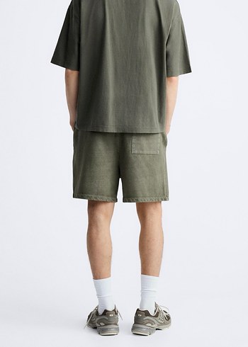 Zara Soluk Efektli Fit Bermuda - Görsel 2