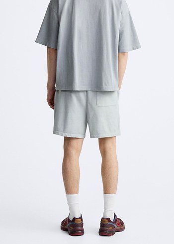 Zara Soluk Efektli Fit Bermuda - Görsel 2