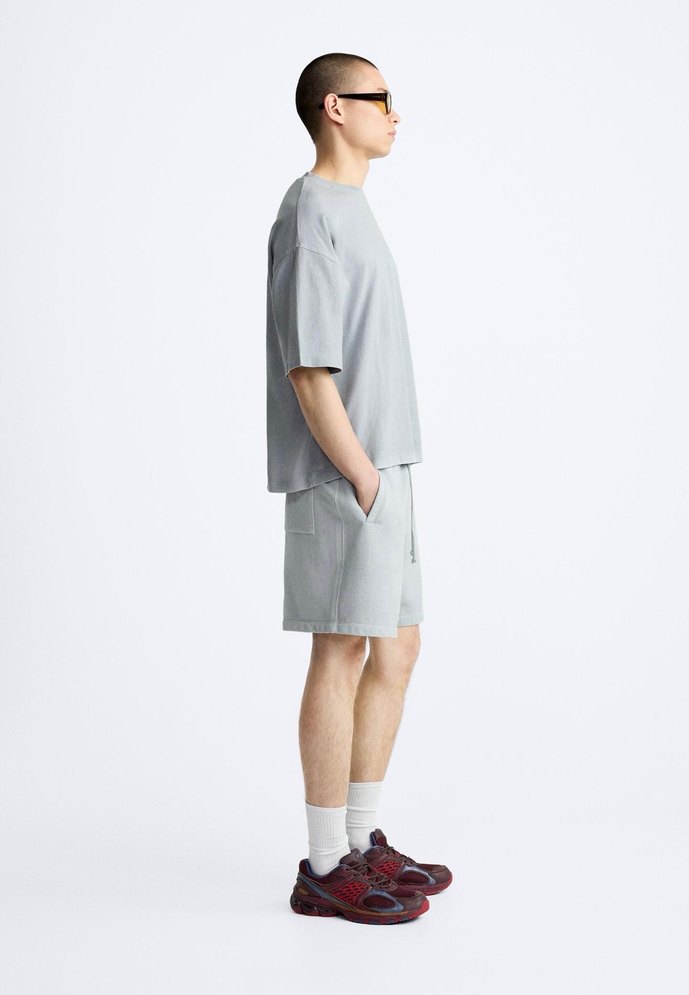 Zara Soluk Efektli Fit Bermuda - Görsel 3