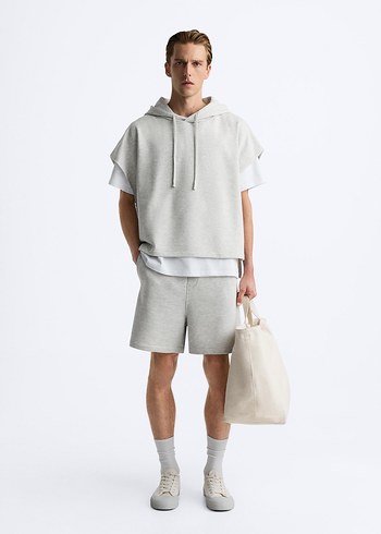 Zara Relaxed Fit Bermuda - Görsel 6