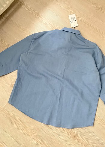 Uzun Kollu İşlemeli Oversize Gömlek - Görsel 7