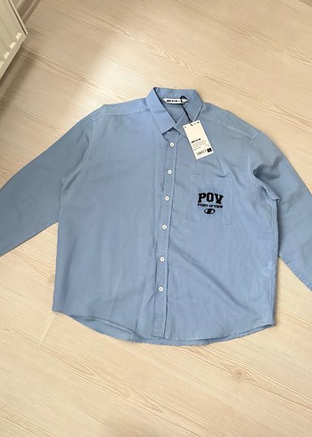 Uzun Kollu İşlemeli Oversize Gömlek - Görsel 6