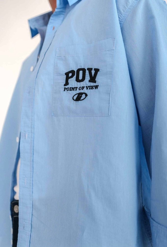 Uzun Kollu İşlemeli Oversize Gömlek - Görsel 5