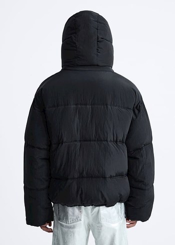 Zara Siyah Şişme Mont - Görsel 5