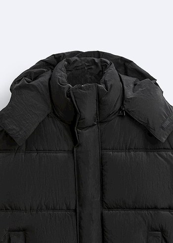 Zara Siyah Şişme Mont - Görsel 9