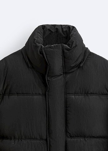 Zara Siyah Şişme Mont - Görsel 12