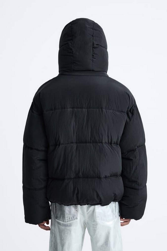 Zara Siyah Şişme Mont - Görsel 5