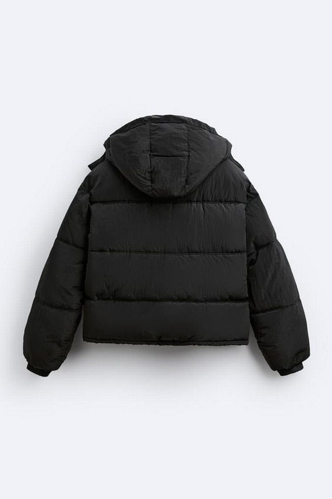 Zara Siyah Şişme Mont - Görsel 2