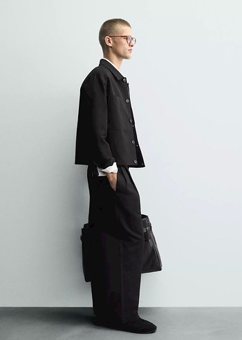 Zara Relaxed Fit Pilili Pantolon - Görsel 4