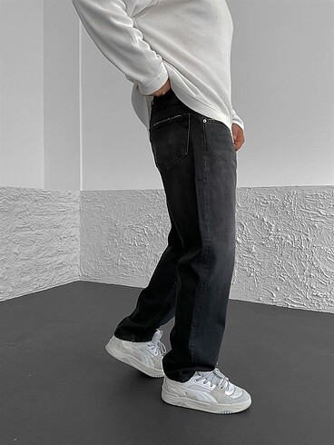 32 Beden Antrasit Baggy Jean