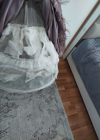 Pul İşlemeli Uzun Mor Abiye Elbise - Görsel 12