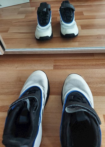 Beyaz Erkek Çocuk Spor Ayakkabı Velcro - Görsel 2