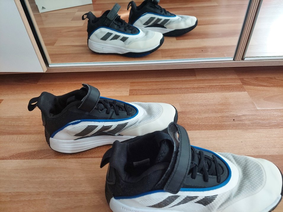 Beyaz Erkek Çocuk Spor Ayakkabı Velcro - Görsel 3