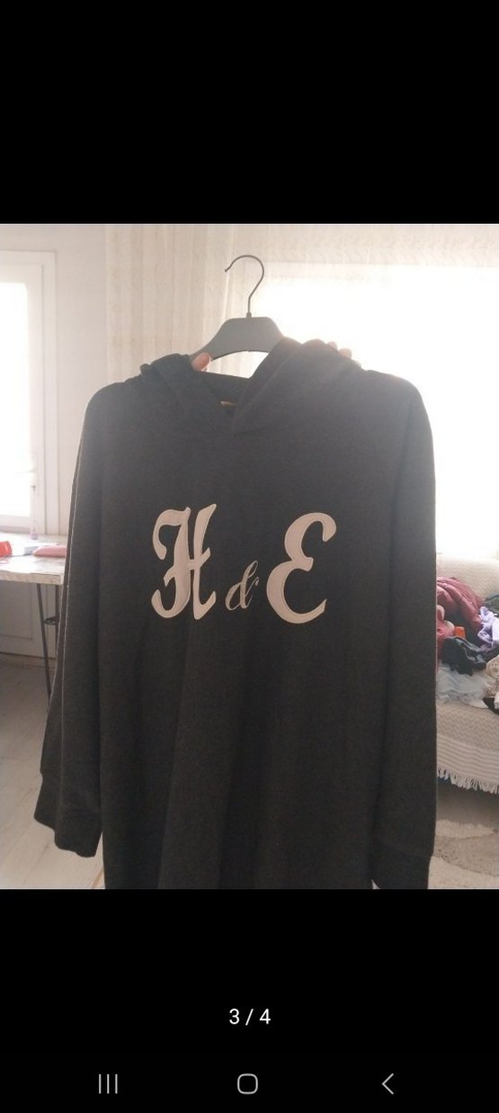 Siyah Uzun Kadın polar elbise - Görsel 2