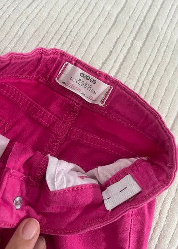 Soobe Kız Çocuk Pembe Düğmeli kot
