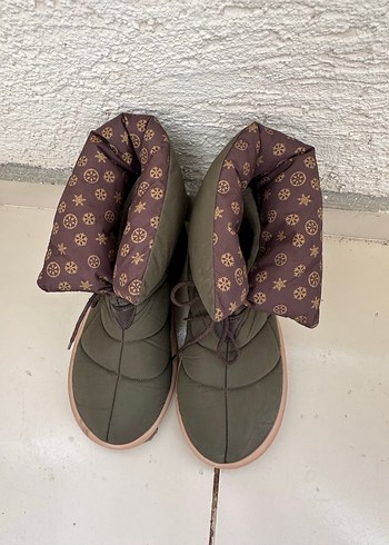 Kahverengi Kadın Konforlu Dolgu Topuklu Bot - Görsel 4