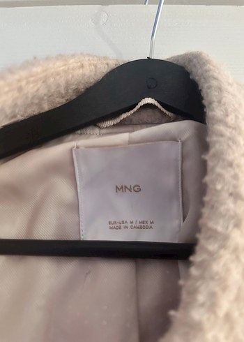 Bej Düğmeli Kadın Midi Mont - Görsel 4