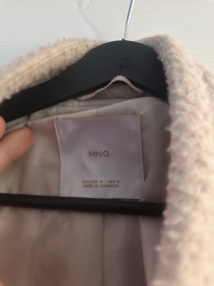 Bej Düğmeli Kadın Midi Mont - Görsel 3