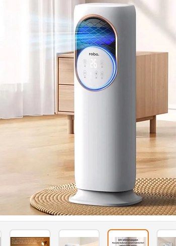 Beyaz Robo Hava Temizleyici ve Nemlendirici - Görsel 6