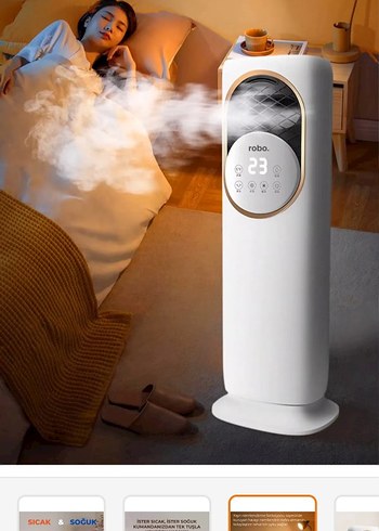 Beyaz Robo Hava Temizleyici ve Nemlendirici - Görsel 8