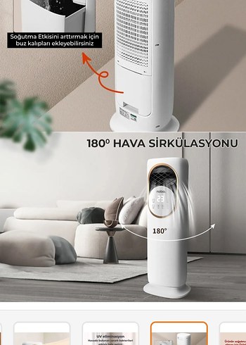 Beyaz Robo Hava Temizleyici ve Nemlendirici - Görsel 5