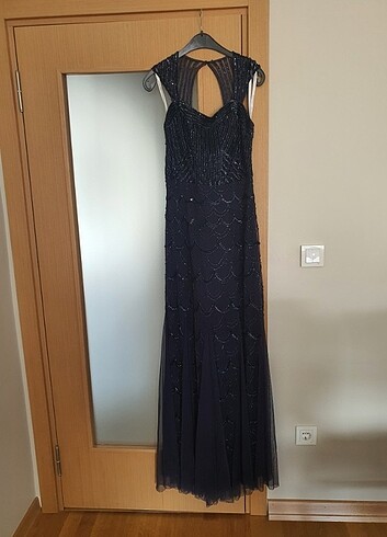 Oleg cassini lacivert taşlı abiye