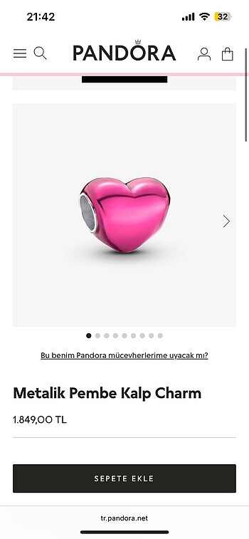 Pandora Charm