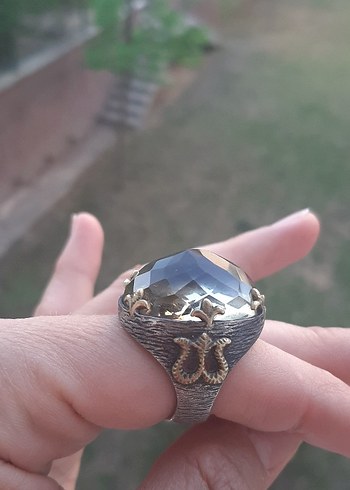 Beden 22.6 gram haki gümüş yüzük
