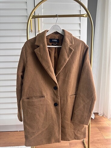 Kaşe oversize astarlı kaban