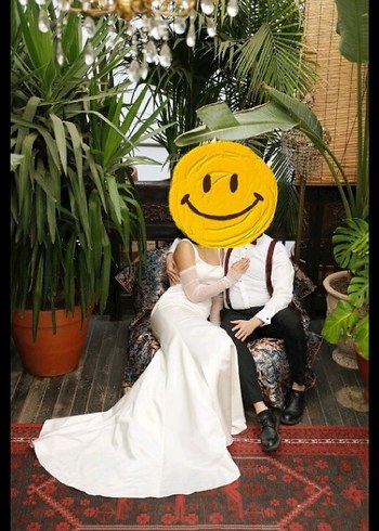 oleg Cassini saten gelinlik - Görsel 2