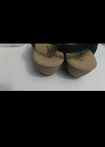 Polaris Kahverengi Kadın Dolgu Topuklu Sandalet - Görsel 2