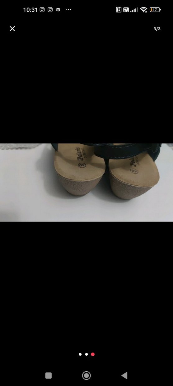 Polaris Kahverengi Kadın Dolgu Topuklu Sandalet - Görsel 2