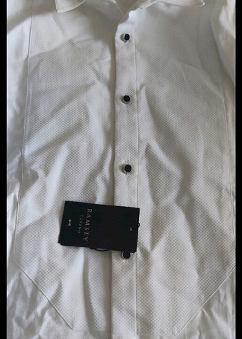 Ramsey Beyaz Düz Regular Fit Gömlek - Görsel 5