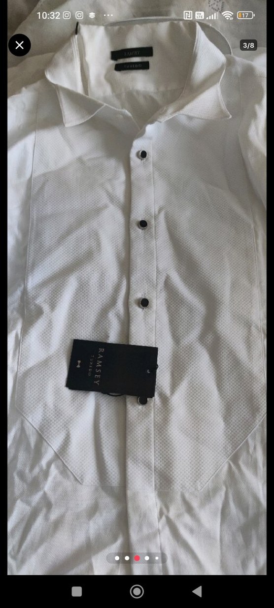 Ramsey Beyaz Düz Regular Fit Gömlek - Görsel 5