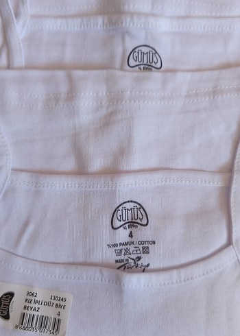 Beyaz Çocuk Atlet 3'lü Paket - Görsel 2