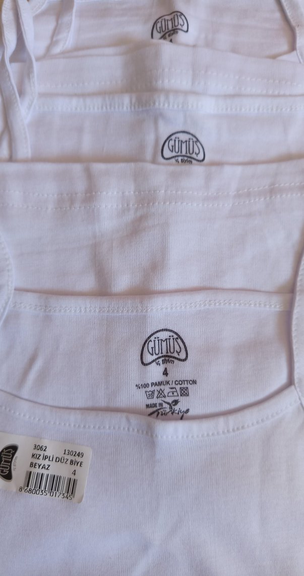 Beyaz Çocuk Atlet 3'lü Paket - Görsel 2