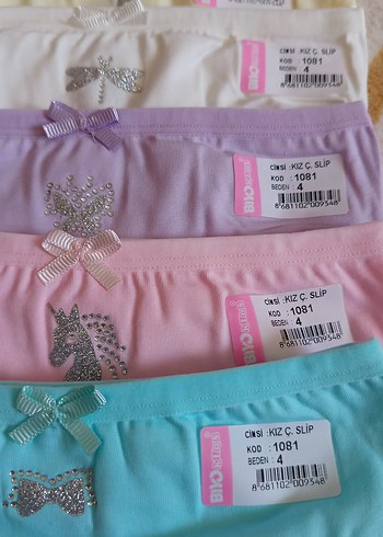kız çocuk Çok Renkli Külot Seti 5'li - Görsel 3
